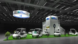 30x50 Island booth design by Reaction Space
